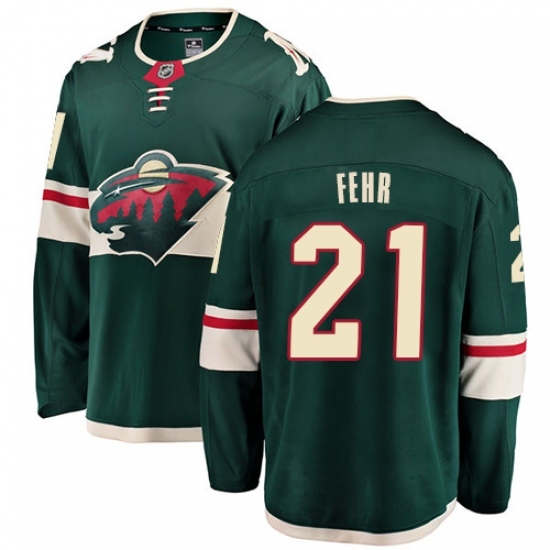 Men's Minnesota Wild #21 Eric Fehr Authentic Green Home Fanatics Branded Breakaway NHL Jersey Men's Minnesota Wild #21 Eric Fehr Authentic Green Home Fanatics Branded Breakaway NHL Jersey