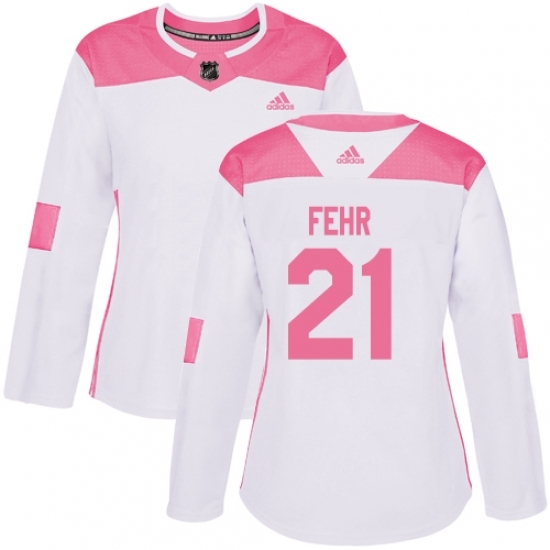 Women's Adidas Minnesota Wild #21 Eric Fehr Authentic White Pink Fashion NHL Jersey Women's Adidas Minnesota Wild #21 Eric Fehr Authentic White Pink Fashion NHL Jersey