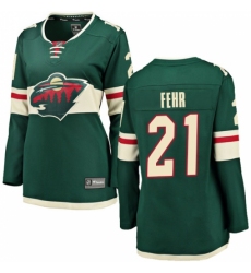 Women's Minnesota Wild #21 Eric Fehr Authentic Green Home Fanatics Branded Breakaway NHL Jersey Women's Minnesota Wild #21 Eric Fehr Authentic Green Home Fanatics Branded Breakaway NHL Jersey