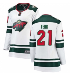 Women's Minnesota Wild #21 Eric Fehr Authentic White Away Fanatics Branded Breakaway NHL Jersey Women's Minnesota Wild #21 Eric Fehr Authentic White Away Fanatics Branded Breakaway NHL Jersey