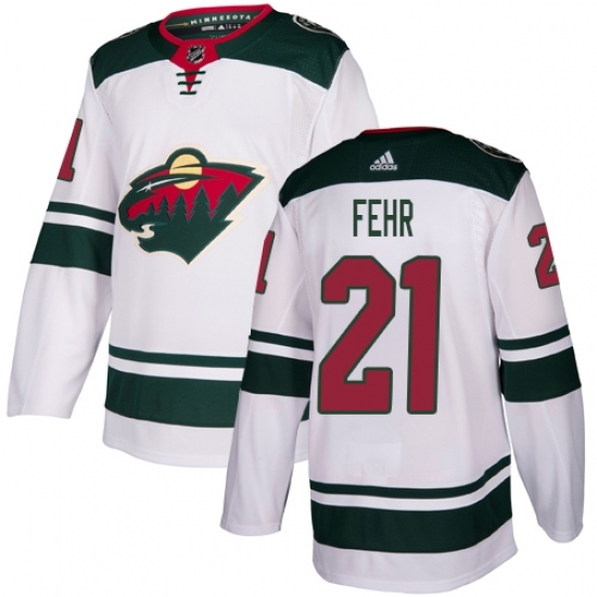 Youth Adidas Minnesota Wild #21 Eric Fehr Authentic White Away NHL Jersey Youth Adidas Minnesota Wild #21 Eric Fehr Authentic White Away NHL Jersey
