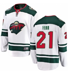 Youth Minnesota Wild #21 Eric Fehr Authentic White Away Fanatics Branded Breakaway NHL Jersey Youth Minnesota Wild #21 Eric Fehr Authentic White Away Fanatics Branded Breakaway NHL Jersey