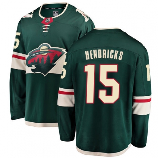 Men's Minnesota Wild #15 Matt Hendricks Authentic Green Home Fanatics Branded Breakaway NHL Jersey Men's Minnesota Wild #15 Matt Hendricks Authentic Green Home Fanatics Branded Breakaway NHL Jersey