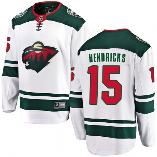 Men's Minnesota Wild #15 Matt Hendricks Authentic White Away Fanatics Branded Breakaway NHL Jersey Men's Minnesota Wild #15 Matt Hendricks Authentic White Away Fanatics Branded Breakaway NHL Jersey