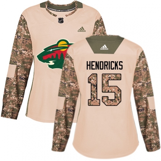 Women's Adidas Minnesota Wild #15 Matt Hendricks Authentic Camo Veterans Day Practice NHL Jersey Women's Adidas Minnesota Wild #15 Matt Hendricks Authentic Camo Veterans Day Practice NHL Jersey
