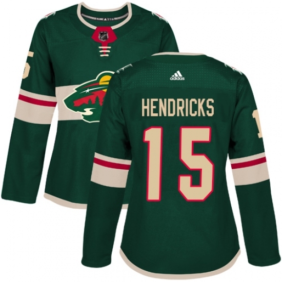 Women's Adidas Minnesota Wild #15 Matt Hendricks Authentic Green Home NHL Jersey Women's Adidas Minnesota Wild #15 Matt Hendricks Authentic Green Home NHL Jersey