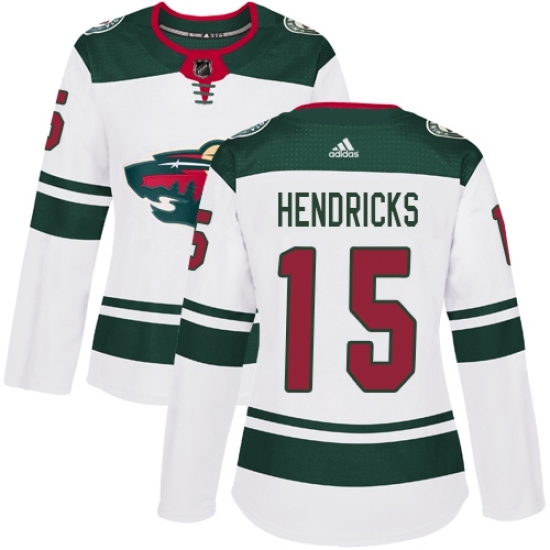 Women's Adidas Minnesota Wild #15 Matt Hendricks Authentic White Away NHL Jersey Women's Adidas Minnesota Wild #15 Matt Hendricks Authentic White Away NHL Jersey