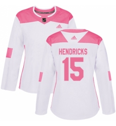 Women's Adidas Minnesota Wild #15 Matt Hendricks Authentic White Pink Fashion NHL Jersey Women's Adidas Minnesota Wild #15 Matt Hendricks Authentic White Pink Fashion NHL Jersey