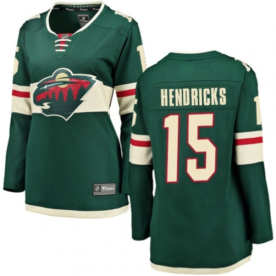 Women's Minnesota Wild #15 Matt Hendricks Authentic Green Home Fanatics Branded Breakaway NHL Jersey Women's Minnesota Wild #15 Matt Hendricks Authentic Green Home Fanatics Branded Breakaway NHL Jersey