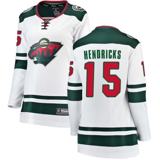 Women's Minnesota Wild #15 Matt Hendricks Authentic White Away Fanatics Branded Breakaway NHL Jersey Women's Minnesota Wild #15 Matt Hendricks Authentic White Away Fanatics Branded Breakaway NHL Jersey