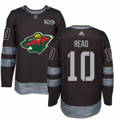 Men's Adidas Minnesota Wild #10 Matt Read Authentic Black 1917-2017 100th Anniversary NHL Jersey Men's Adidas Minnesota Wild #10 Matt Read Authentic Black 1917-2017 100th Anniversary NHL Jersey