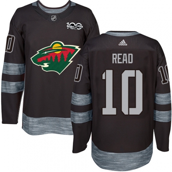 Men's Adidas Minnesota Wild #10 Matt Read Authentic Black 1917-2017 100th Anniversary NHL Jersey Men's Adidas Minnesota Wild #10 Matt Read Authentic Black 1917-2017 100th Anniversary NHL Jersey
