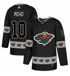 Men's Adidas Minnesota Wild #10 Matt Read Authentic Black Team Logo Fashion NHL Jersey Men's Adidas Minnesota Wild #10 Matt Read Authentic Black Team Logo Fashion NHL Jersey