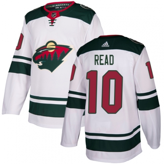 Men's Adidas Minnesota Wild #10 Matt Read Authentic White Away NHL Jersey Men's Adidas Minnesota Wild #10 Matt Read Authentic White Away NHL Jersey
