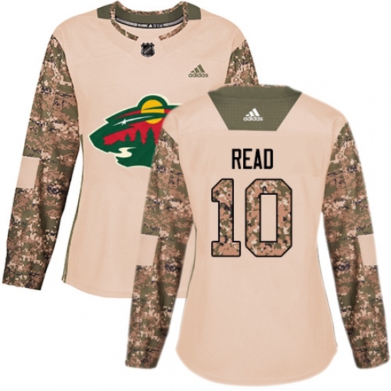 Women's Adidas Minnesota Wild #10 Matt Read Authentic Camo Veterans Day Practice NHL Jersey Women's Adidas Minnesota Wild #10 Matt Read Authentic Camo Veterans Day Practice NHL Jersey