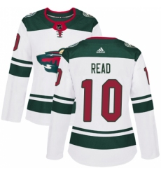 Women's Adidas Minnesota Wild #10 Matt Read Authentic White Away NHL Jersey Women's Adidas Minnesota Wild #10 Matt Read Authentic White Away NHL Jersey