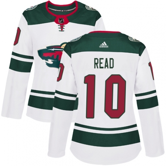 Women's Adidas Minnesota Wild #10 Matt Read Authentic White Away NHL Jersey Women's Adidas Minnesota Wild #10 Matt Read Authentic White Away NHL Jersey