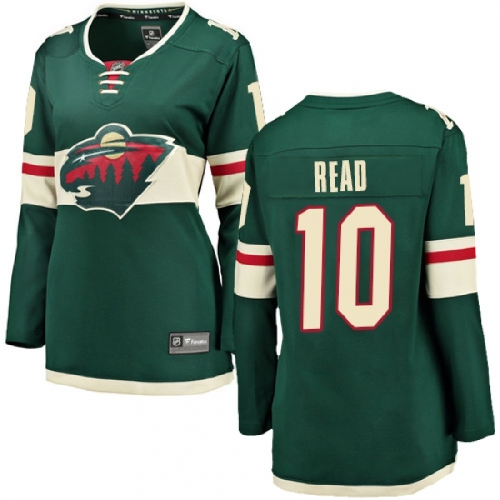 Women's Minnesota Wild #10 Matt Read Authentic Green Home Fanatics Branded Breakaway NHL Jersey Women's Minnesota Wild #10 Matt Read Authentic Green Home Fanatics Branded Breakaway NHL Jersey