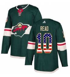 Youth Adidas Minnesota Wild #10 Matt Read Authentic Green USA Flag Fashion NHL Jersey Youth Adidas Minnesota Wild #10 Matt Read Authentic Green USA Flag Fashion NHL Jersey