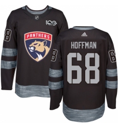 Men's Adidas Florida Panthers #68 Mike Hoffman Authentic Black 1917-2017 100th Anniversary NHL Jersey Men's Adidas Florida Panthers #68 Mike Hoffman Authentic Black 1917-2017 100th Anniversary NHL Jersey