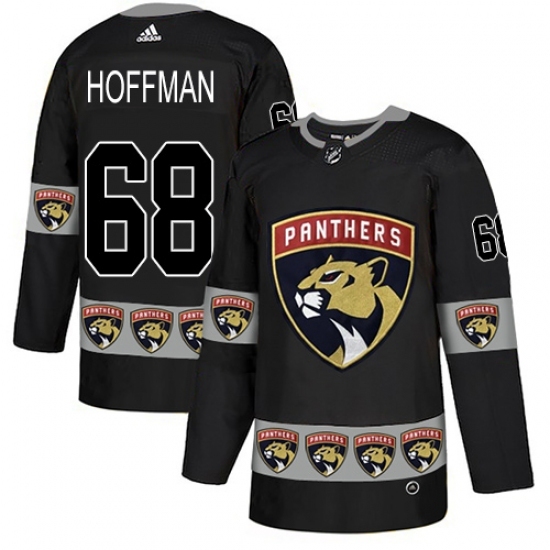 Men's Adidas Florida Panthers #68 Mike Hoffman Authentic Black Team Logo Fashion NHL Jersey Men's Adidas Florida Panthers #68 Mike Hoffman Authentic Black Team Logo Fashion NHL Jersey