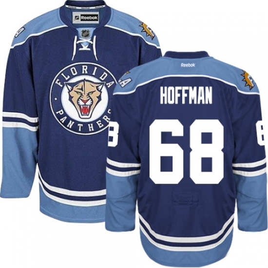 Men's Reebok Florida Panthers #68 Mike Hoffman Authentic Navy Blue Third NHL Jersey Men's Reebok Florida Panthers #68 Mike Hoffman Authentic Navy Blue Third NHL Jersey