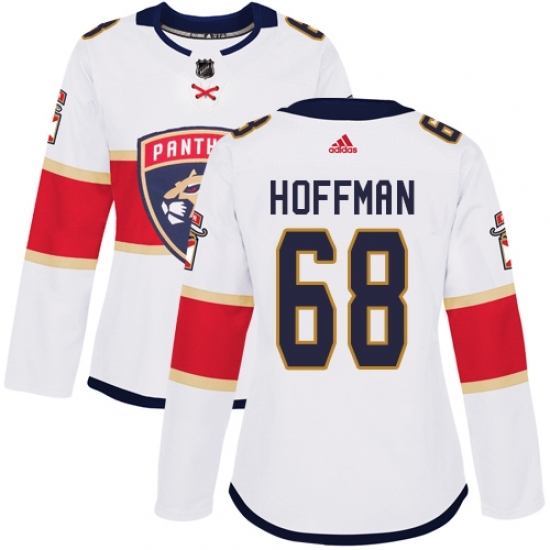 Women's Adidas Florida Panthers #68 Mike Hoffman Authentic White Away NHL Jersey Women's Adidas Florida Panthers #68 Mike Hoffman Authentic White Away NHL Jersey