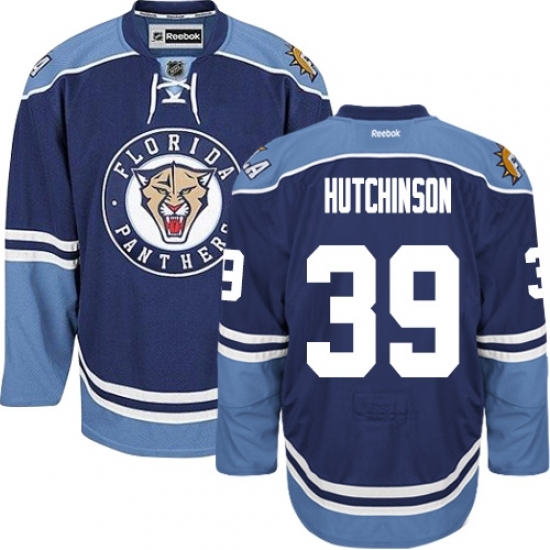 Men's Reebok Florida Panthers #39 Michael Hutchinson Premier Navy Blue Third NHL Jersey Men's Reebok Florida Panthers #39 Michael Hutchinson Premier Navy Blue Third NHL Jersey