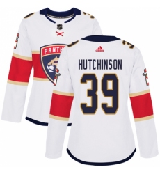 Women's Adidas Florida Panthers #39 Michael Hutchinson Authentic White Away NHL Jersey Women's Adidas Florida Panthers #39 Michael Hutchinson Authentic White Away NHL Jersey