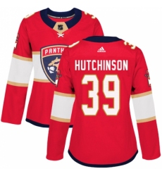 Women's Adidas Florida Panthers #39 Michael Hutchinson Premier Red Home NHL Jersey Women's Adidas Florida Panthers #39 Michael Hutchinson Premier Red Home NHL Jersey