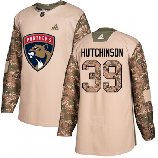 Youth Adidas Florida Panthers #39 Michael Hutchinson Authentic Camo Veterans Day Practice NHL Jersey Youth Adidas Florida Panthers #39 Michael Hutchinson Authentic Camo Veterans Day Practice NHL Jersey