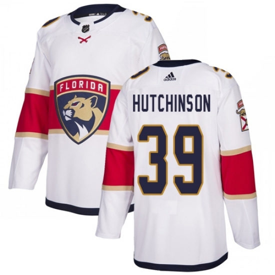 Youth Adidas Florida Panthers #39 Michael Hutchinson Authentic White Away NHL Jersey Youth Adidas Florida Panthers #39 Michael Hutchinson Authentic White Away NHL Jersey