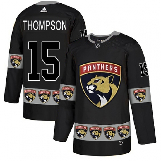 Men's Adidas Florida Panthers #15 Paul Thompson Authentic Black Team Logo Fashion NHL Jersey Men's Adidas Florida Panthers #15 Paul Thompson Authentic Black Team Logo Fashion NHL Jersey