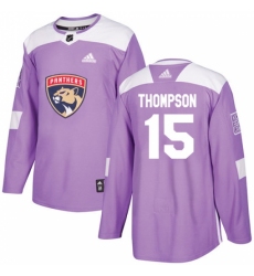 Men's Adidas Florida Panthers #15 Paul Thompson Authentic Purple Fights Cancer Practice NHL Jersey Men's Adidas Florida Panthers #15 Paul Thompson Authentic Purple Fights Cancer Practice NHL Jersey