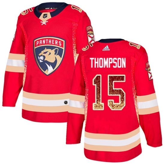 Men's Adidas Florida Panthers #15 Paul Thompson Authentic Red Drift Fashion NHL Jersey Men's Adidas Florida Panthers #15 Paul Thompson Authentic Red Drift Fashion NHL Jersey