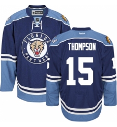 Men's Reebok Florida Panthers #15 Paul Thompson Premier Navy Blue Third NHL Jersey Men's Reebok Florida Panthers #15 Paul Thompson Premier Navy Blue Third NHL Jersey