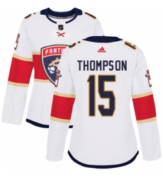 Women's Adidas Florida Panthers #15 Paul Thompson Authentic White Away NHL Jersey Women's Adidas Florida Panthers #15 Paul Thompson Authentic White Away NHL Jersey