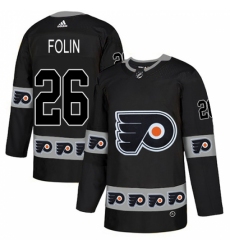 Men's Adidas Philadelphia Flyers #26 Christian Folin Authentic Black Team Logo Fashion NHL Jersey Men's Adidas Philadelphia Flyers #26 Christian Folin Authentic Black Team Logo Fashion NHL Jersey