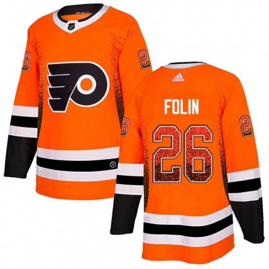 Men's Adidas Philadelphia Flyers #26 Christian Folin Authentic Orange Drift Fashion NHL Jersey Men's Adidas Philadelphia Flyers #26 Christian Folin Authentic Orange Drift Fashion NHL Jersey