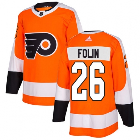 Men's Adidas Philadelphia Flyers #26 Christian Folin Premier Orange Home NHL Jersey Men's Adidas Philadelphia Flyers #26 Christian Folin Premier Orange Home NHL Jersey