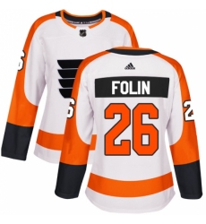 Women's Adidas Philadelphia Flyers #26 Christian Folin Authentic White Away NHL Jersey Women's Adidas Philadelphia Flyers #26 Christian Folin Authentic White Away NHL Jersey