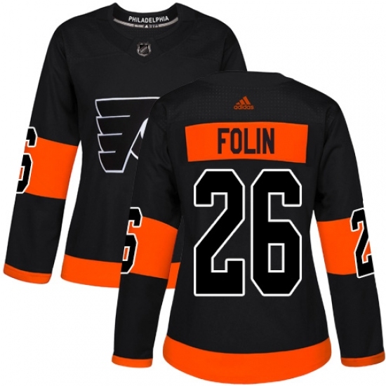 Women's Adidas Philadelphia Flyers #26 Christian Folin Premier Black Alternate NHL Jersey Women's Adidas Philadelphia Flyers #26 Christian Folin Premier Black Alternate NHL Jersey