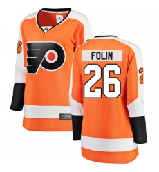Women's Philadelphia Flyers #26 Christian Folin Fanatics Branded Orange Home Breakaway NHL Jersey Women's Philadelphia Flyers #26 Christian Folin Fanatics Branded Orange Home Breakaway NHL Jersey