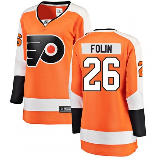 Women's Philadelphia Flyers #26 Christian Folin Fanatics Branded Orange Home Breakaway NHL Jersey Women's Philadelphia Flyers #26 Christian Folin Fanatics Branded Orange Home Breakaway NHL Jersey