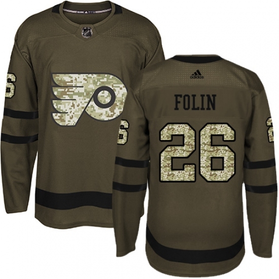 Youth Adidas Philadelphia Flyers #26 Christian Folin Premier Green Salute to Service NHL Jersey Youth Adidas Philadelphia Flyers #26 Christian Folin Premier Green Salute to Service NHL Jersey
