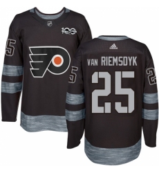 Men's Adidas Philadelphia Flyers #25 James Van Riemsdyk Authentic Black 1917-2017 100th Anniversary NHL Jersey Men's Adidas Philadelphia Flyers #25 James Van Riemsdyk Authentic Black 1917-2017 100th Anniversary NHL Jersey