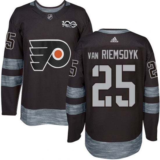 Men's Adidas Philadelphia Flyers #25 James Van Riemsdyk Authentic Black 1917-2017 100th Anniversary NHL Jersey Men's Adidas Philadelphia Flyers #25 James Van Riemsdyk Authentic Black 1917-2017 100th Anniversary NHL Jersey