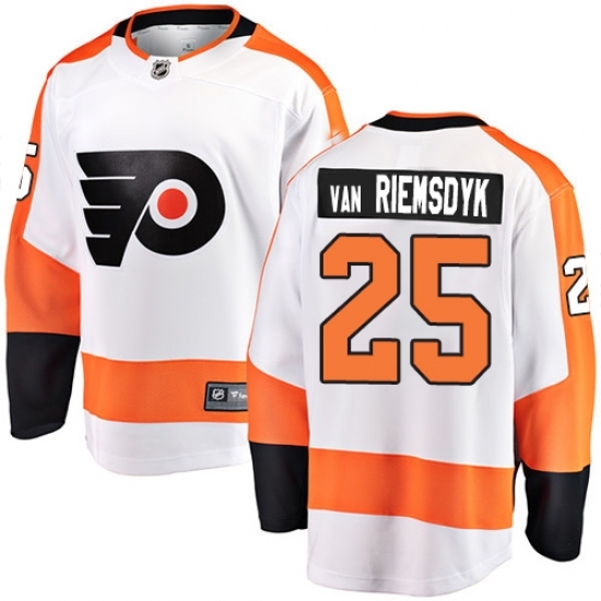 Men's Philadelphia Flyers #25 James Van Riemsdyk Fanatics Branded White Away Breakaway NHL Jersey Men's Philadelphia Flyers #25 James Van Riemsdyk Fanatics Branded White Away Breakaway NHL Jersey