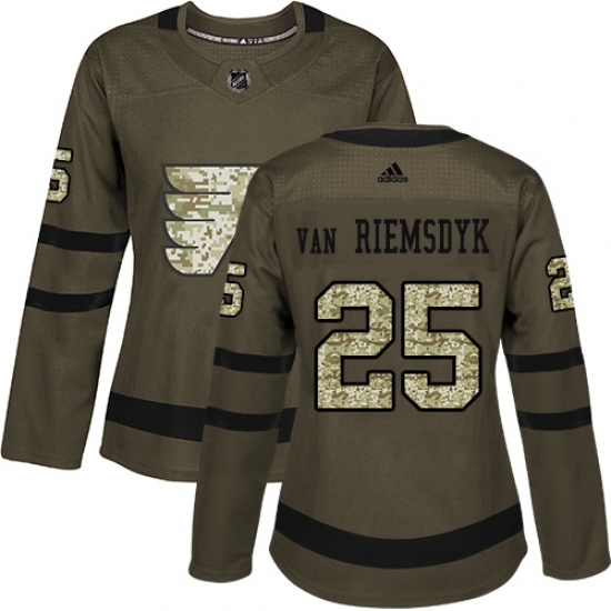 Women's Adidas Philadelphia Flyers #25 James Van Riemsdyk Authentic Green Salute to Service NHL Jersey Women's Adidas Philadelphia Flyers #25 James Van Riemsdyk Authentic Green Salute to Service NHL Jersey