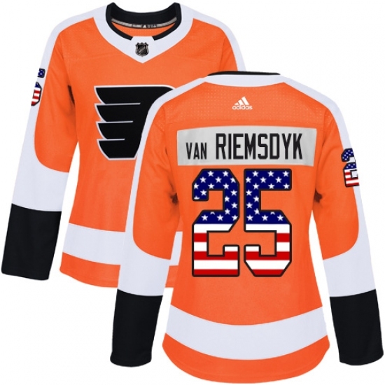 Women's Adidas Philadelphia Flyers #25 James Van Riemsdyk Authentic Orange USA Flag Fashion NHL Jersey Women's Adidas Philadelphia Flyers #25 James Van Riemsdyk Authentic Orange USA Flag Fashion NHL Jersey